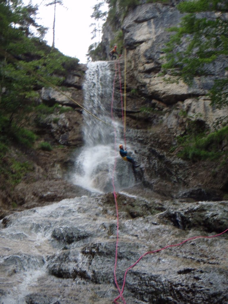 canyoning Ausztria vízesés