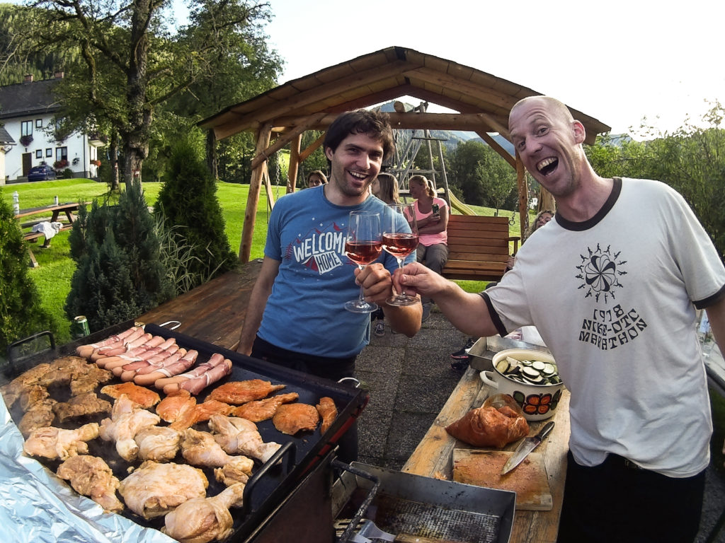 grillezés Ausztria rafting