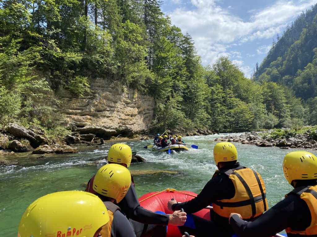 Családi rafting Salza zúgó előtt